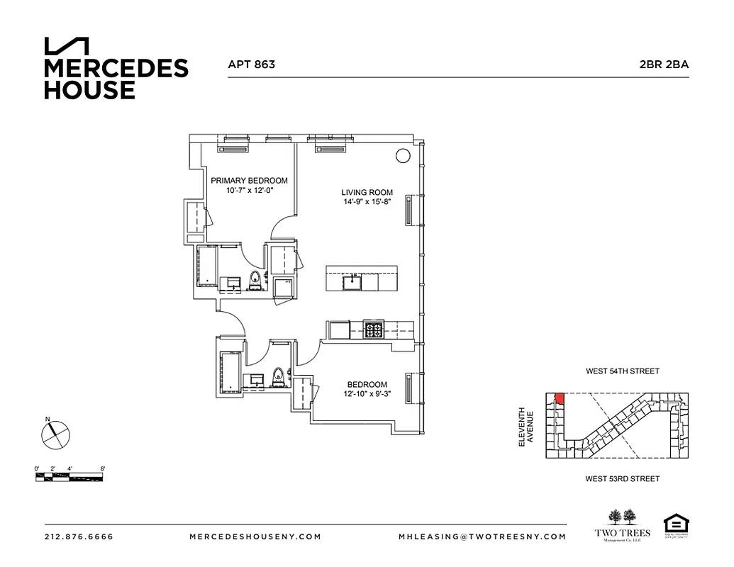Apartment for rent at 550 W 54th St #863, New York, NY 10019