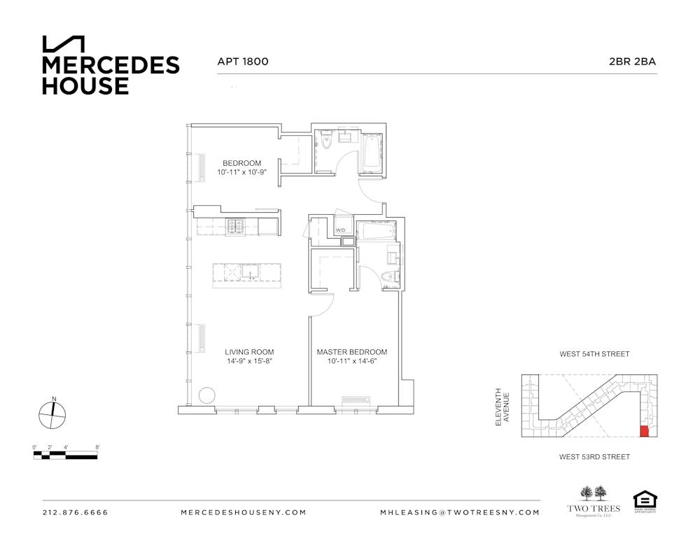 Apartment for rent at 550 W 54th St #1800, New York, NY 10019