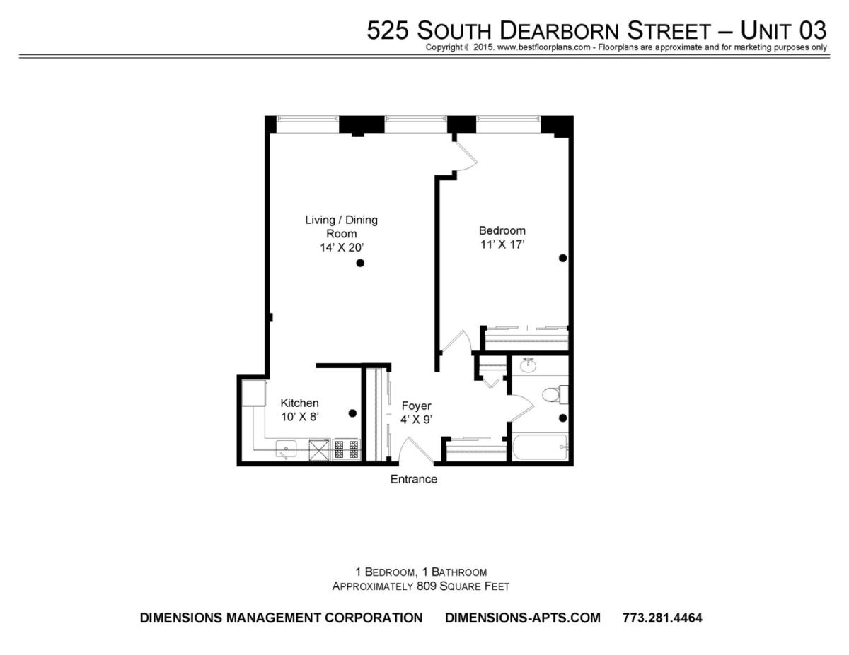 Apartment for rent at 525 S Dearborn, Chicago, IL 60605