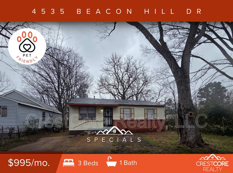 House for rent at 4535 Beacon Hill Dr, Memphis, TN 38127