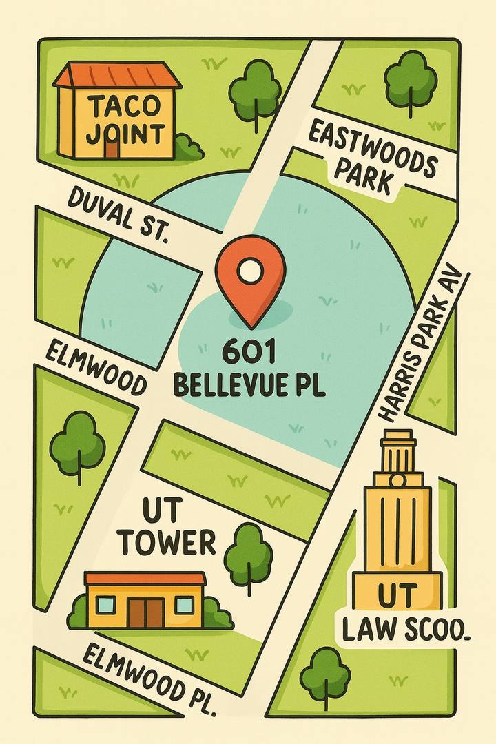 Townhouse for rent at 601 Bellevue Place #C, Austin, TX 78705