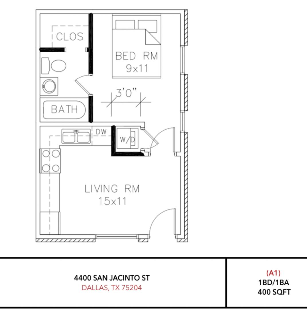Apartment for rent at 4400 San Jacinto St, Dallas, TX 75204