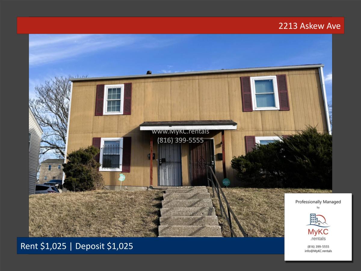 Townhouse for rent at 2213 Askew Ave, Kansas City, MO 64127