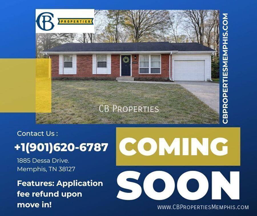 House for rent at 1885 Dessa Dr, Memphis, TN 38127