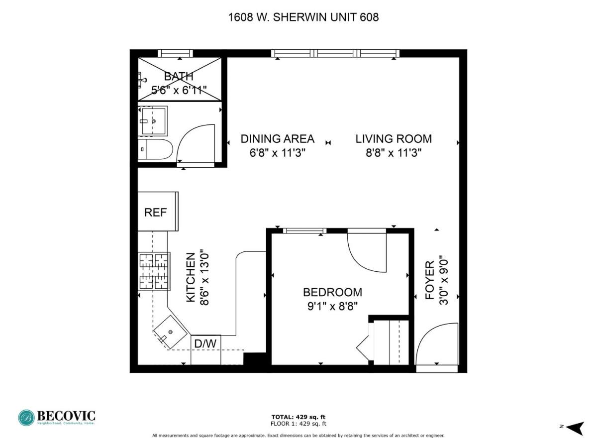 Apartment for rent at 1608 W Sherwin Ave, Chicago, IL 60626