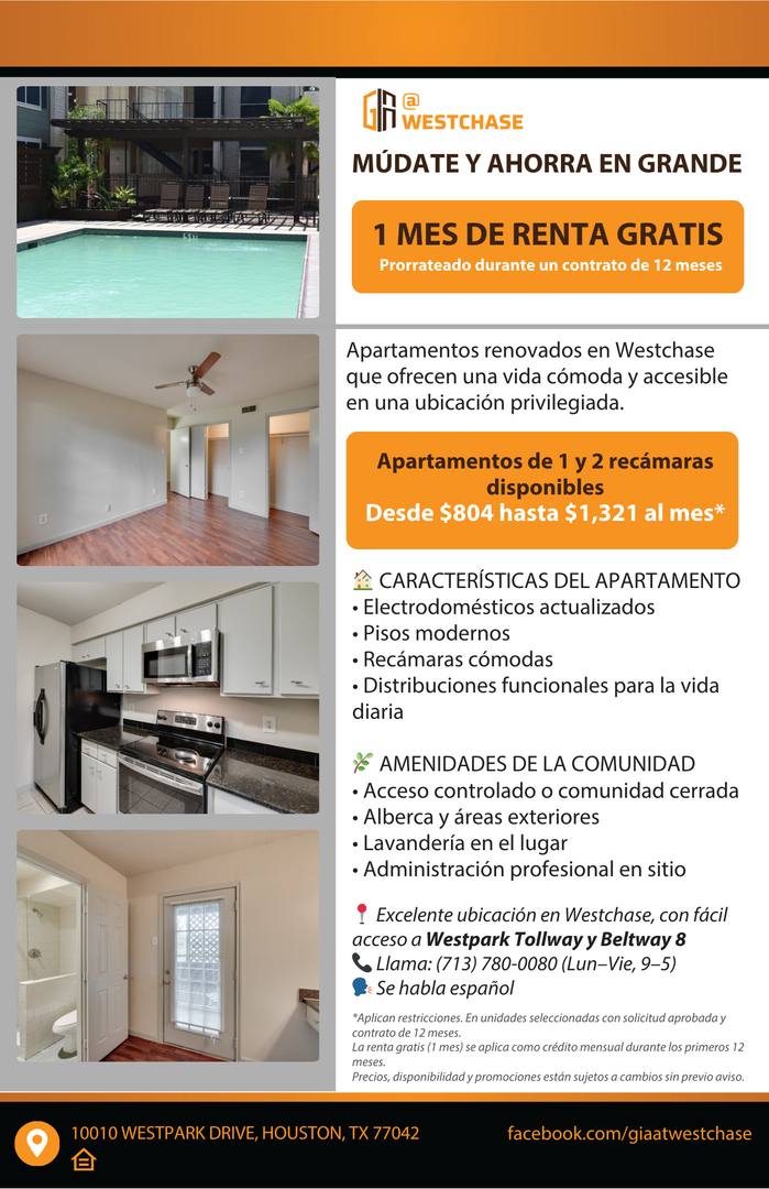 Apartment for rent at 10010 W Park Dr, Houston, TX 77042