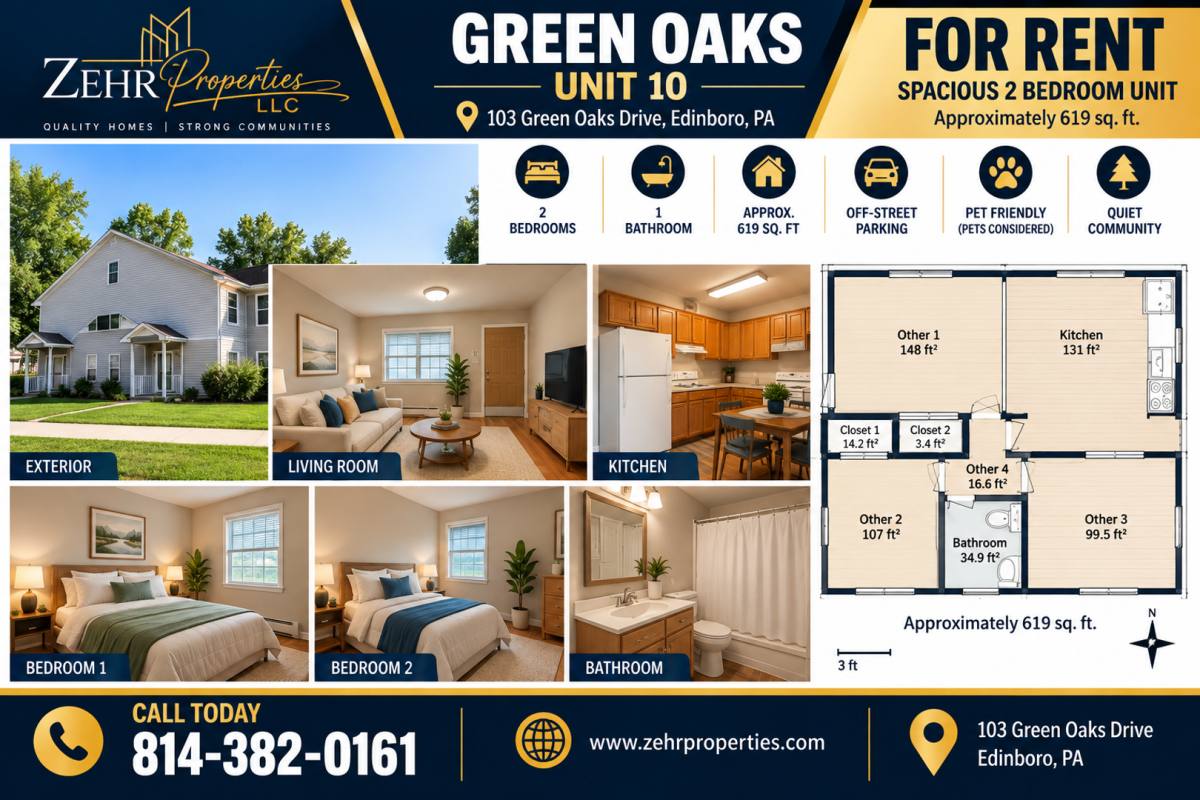 Apartment for rent at 101-103 Green Oaks Dr, Edinboro, PA 16412