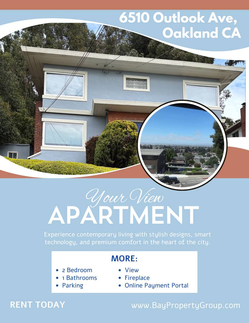 Apartment for rent at 6510 Outlook Ave, Oakland, CA 94605