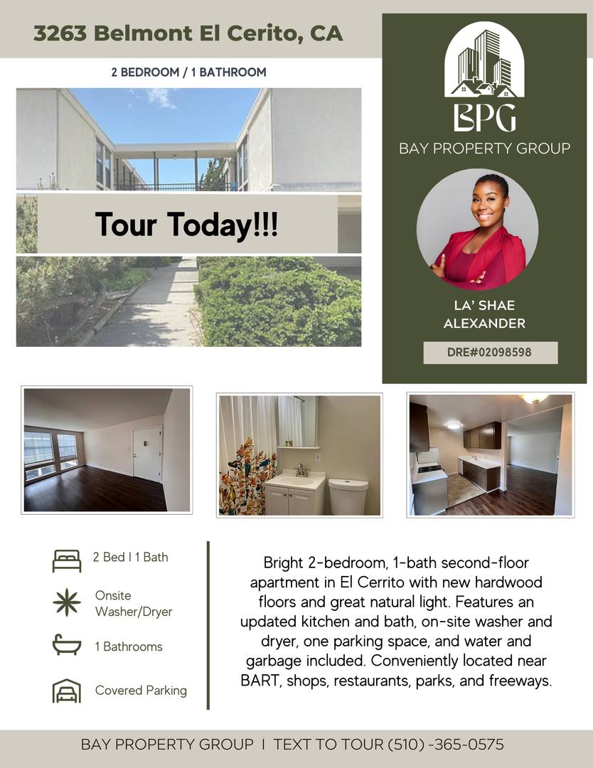 Apartment for rent at 3263 Belmont Ave, El Cerrito, CA 94530