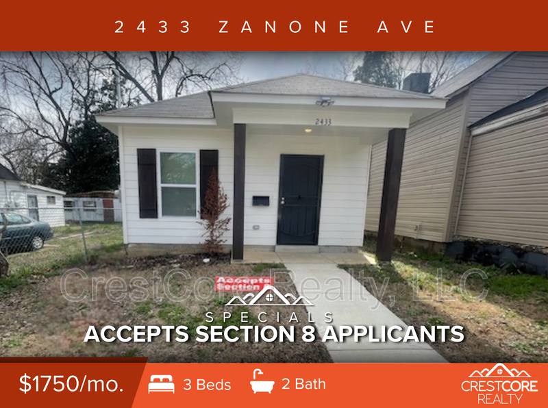House for rent at 2433 Zanone Ave, Memphis, TN 38114