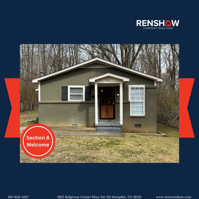 House for rent at 822 Eyers Rd, Memphis, TN 38109