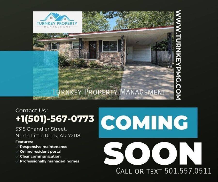 House for rent at 5315 Chandler St, North Little Rock, AR 72118