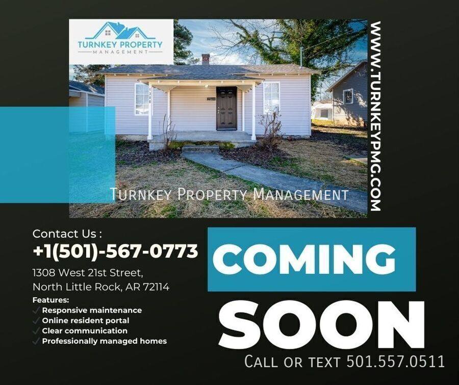 House for rent at 1308 W 21st St, North Little Rock, AR 72114