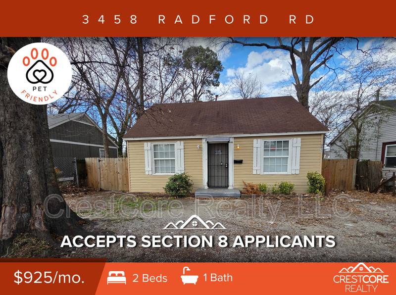 House for rent at 3458 Radford Rd, Memphis, TN 38111