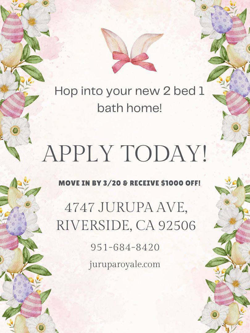 Apartment for rent at 4747 Jurupa Ave, Riverside, CA 92506