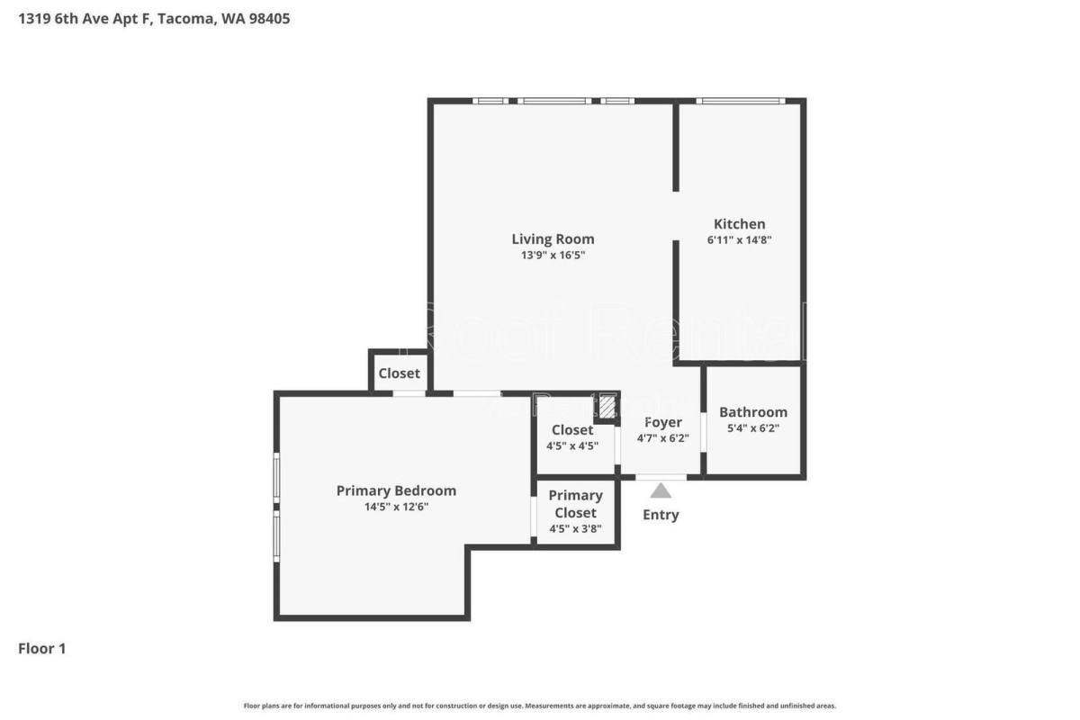 Apartment for rent at 1319 S 6th Ave #C, Tacoma, WA 98405