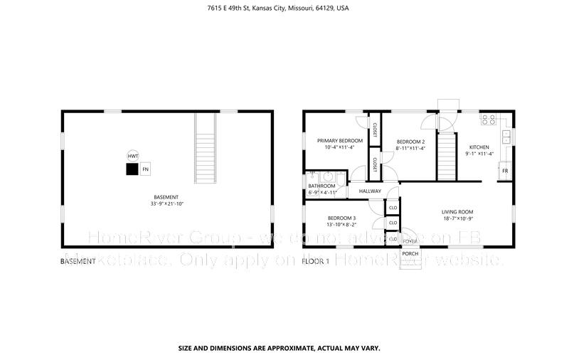 House for rent at 7615 E 49th St, Kansas City, MO 64129