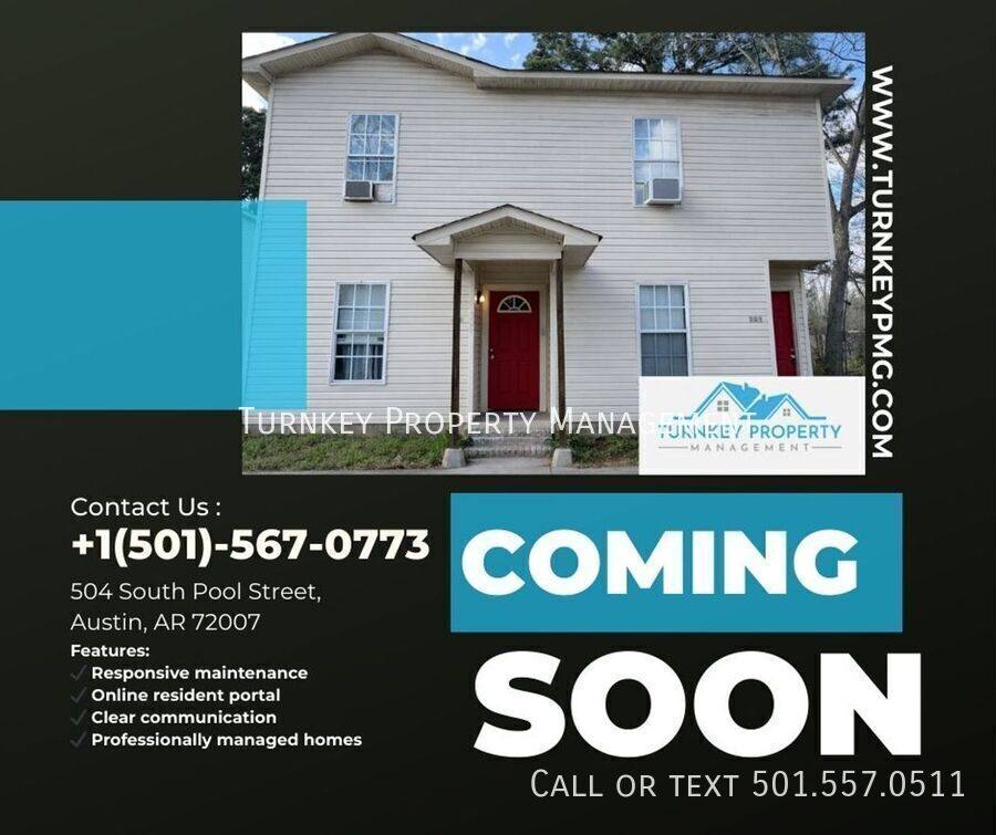 Apartment for rent at 504-506 S Pool St 504, Austin, AR 72007