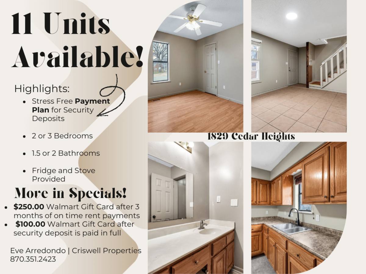 Apartment for rent at 1803-1835 Cedar Heights Dr, Jonesboro, AR 72401