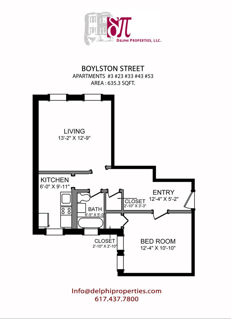 Apartment for rent at 1197 Boylston St, Boston, MA 02215