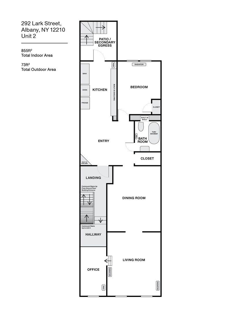 Apartment for rent at 292 Lark St, Albany, NY 12210