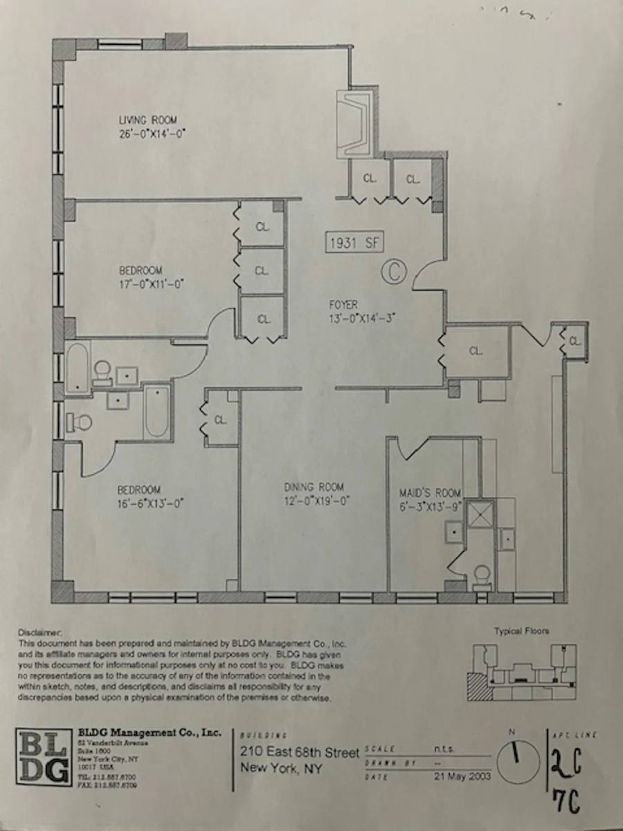 Apartment for rent at 210 E 68th St #2CC, New York, NY 10065