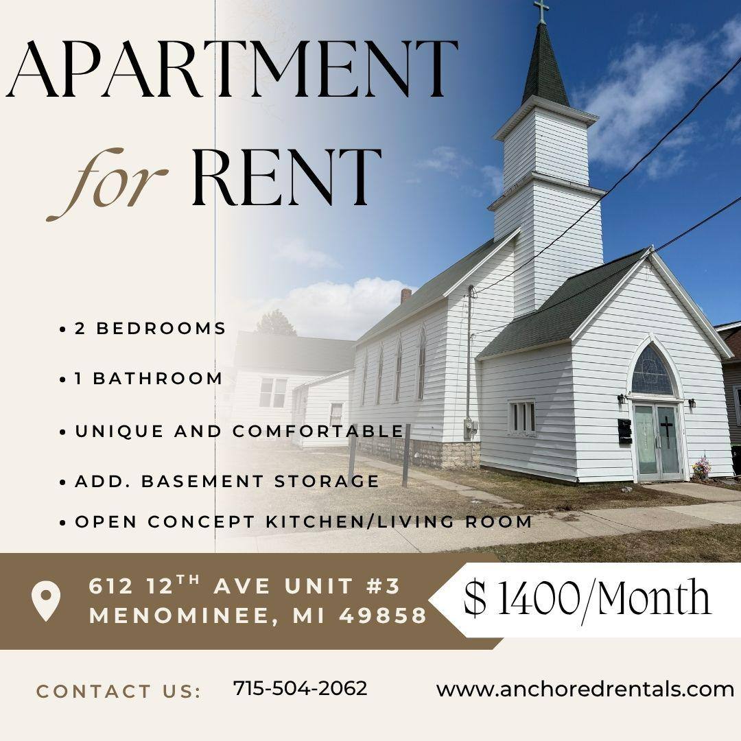 Apartment for rent at 612 12th Ave 3, Menominee, MI 49858