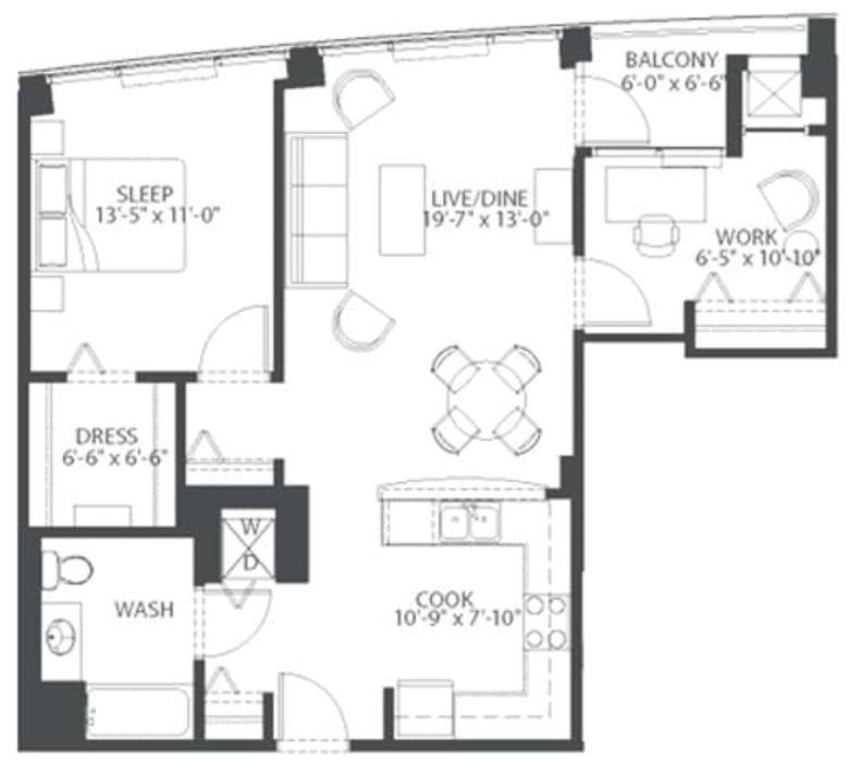 Apartment for rent at 914 S Clark #4, Chicago, IL 60605