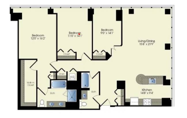 Apartment for rent at 230 W Washington #3, Chicago, IL 60606