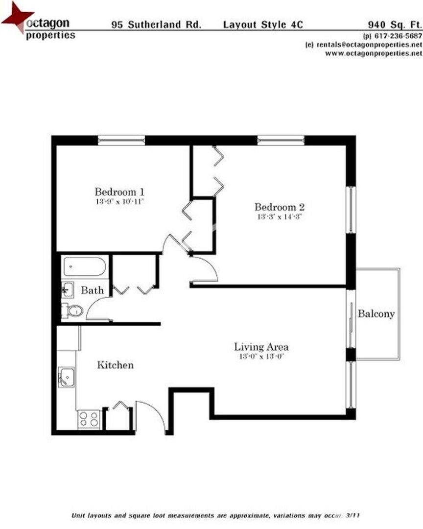 Apartment for rent at 99 Sutherland Rd #5, Brighton, MA 02135