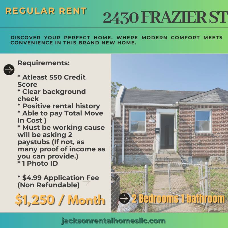 House for rent at 2430 S Frazier St, Philadelphia, PA 19143