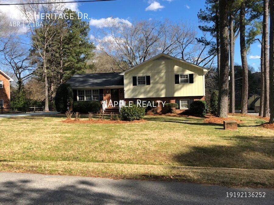 House for rent at 4802 Heritage Dr, Durham, NC 27712