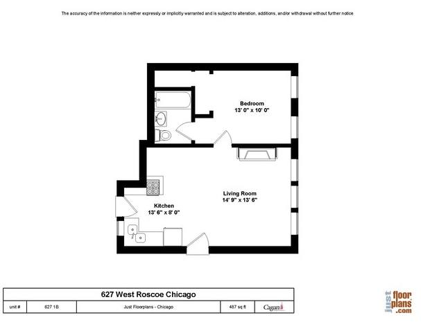 Apartment for rent at 631 W Roscoe St #B1, Chicago, IL 60657