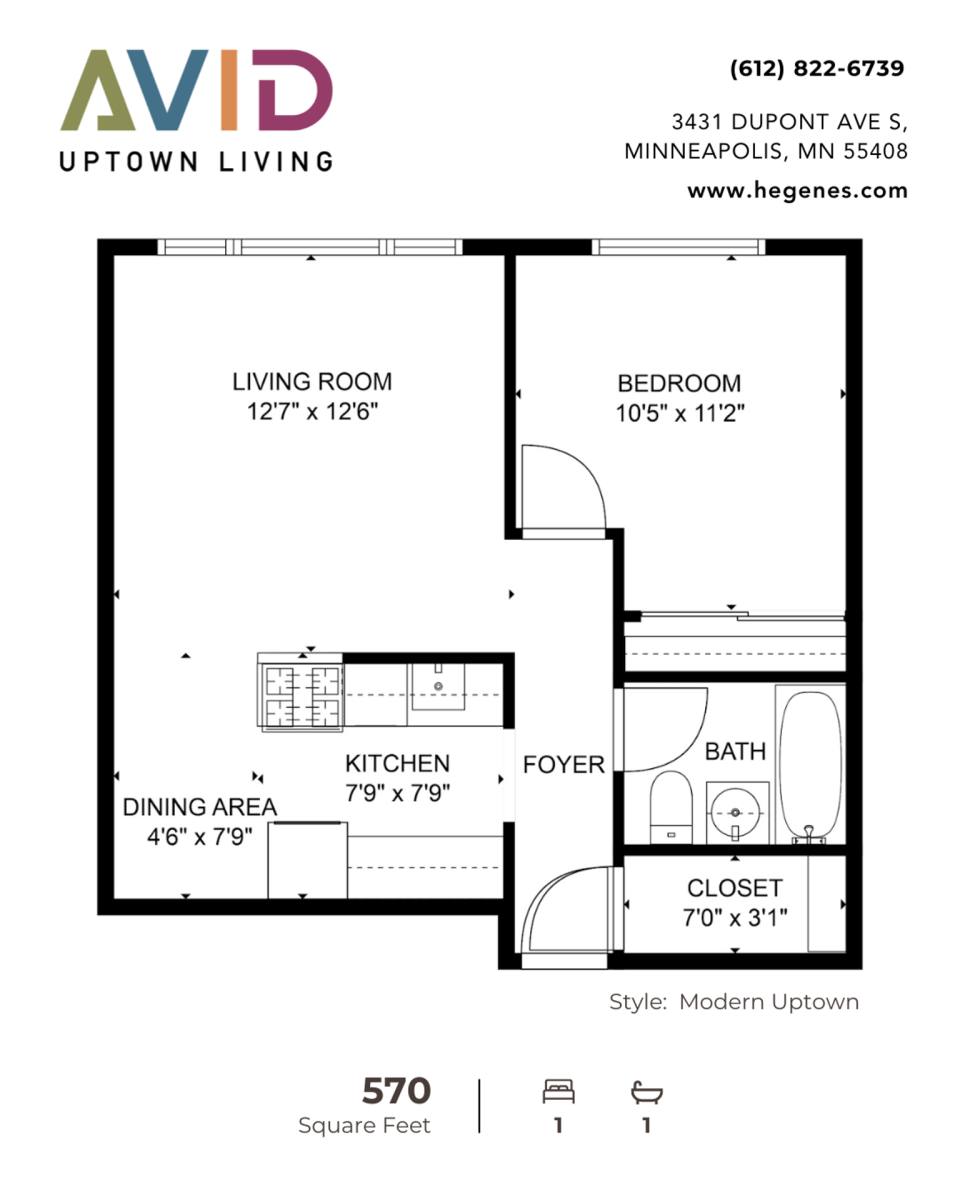 Apartment for rent at 3431 Dupont Ave S, Minneapolis, MN 55408