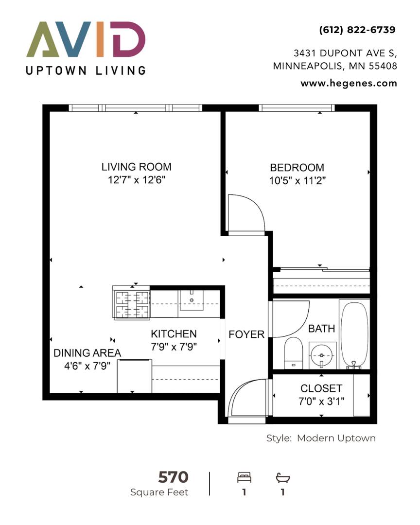 Apartment for rent at 3431 Dupont Ave S, Minneapolis, MN 55408