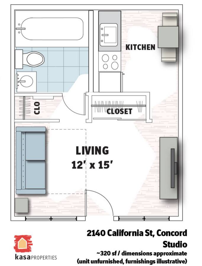 Apartment for rent at 2140 California St #15, Concord, CA 94520