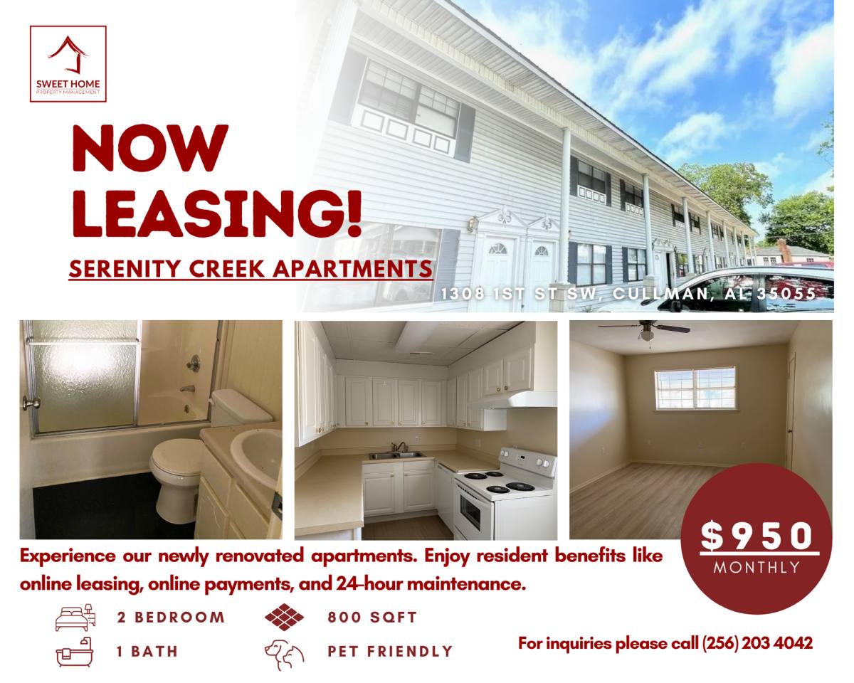 Townhouse for rent at 1308 1st St NW, Cullman, AL 35055