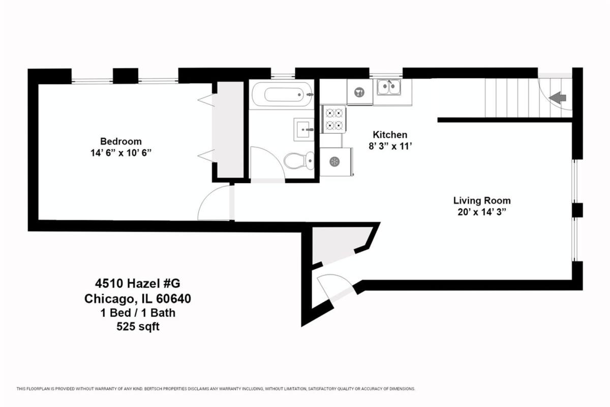 Apartment for rent at 4510 N Hazel St, Chicago, IL 60640