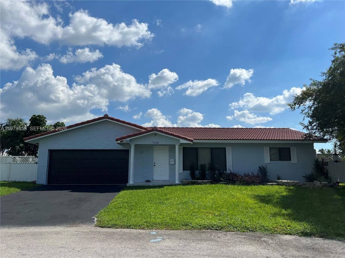 House for rent at 7520 NW 44th Court, Coral Springs, FL 33065