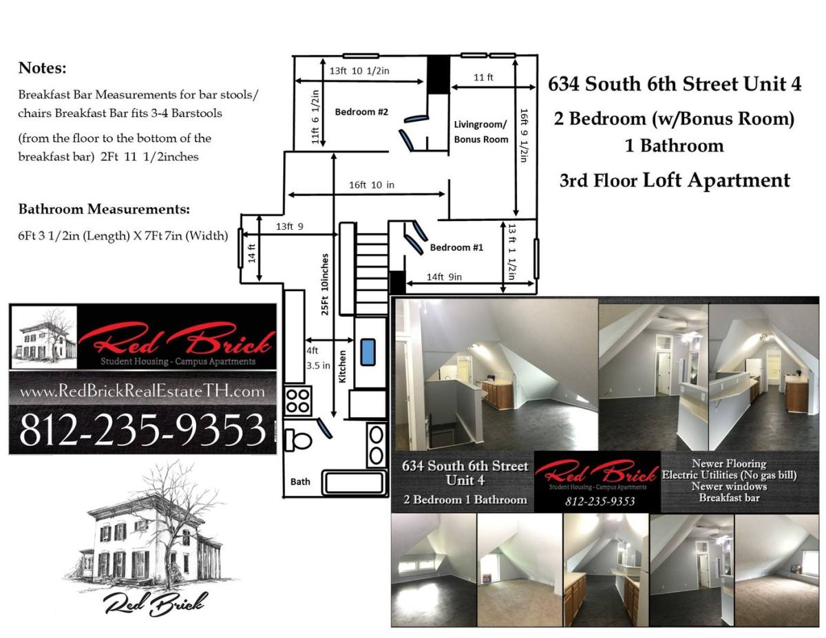 Apartment for rent at 634 S 6th, Terre Haute, IN 47807
