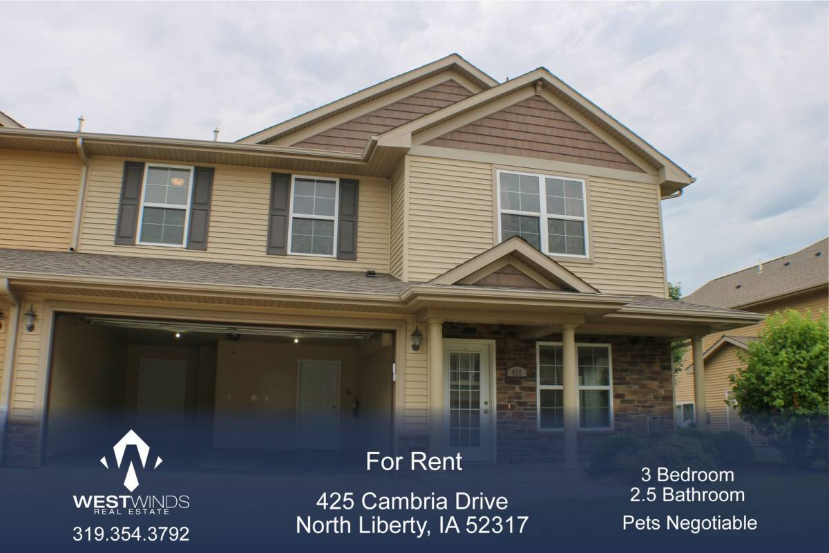 Townhouse for rent at 425 Cambria Dr, North Liberty, IA 52317