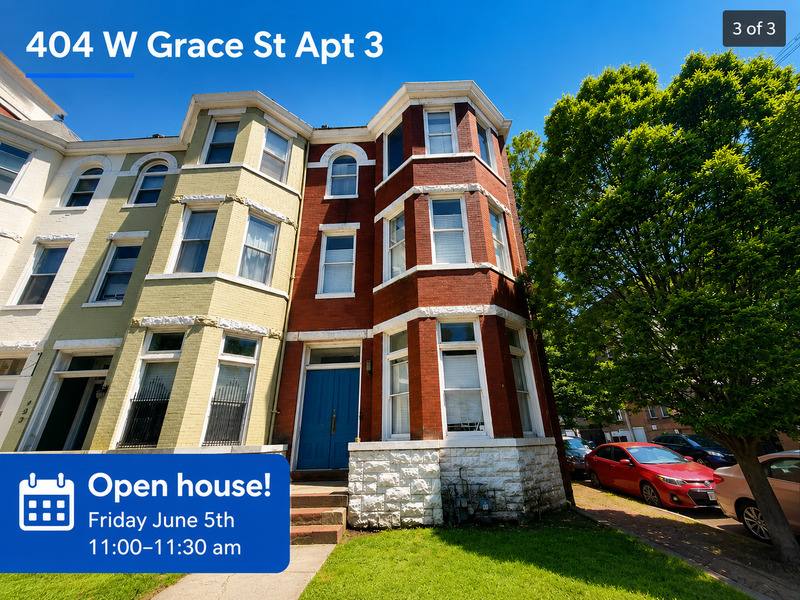 Apartment for rent at 404 W Grace St #3, Richmond, VA 23220