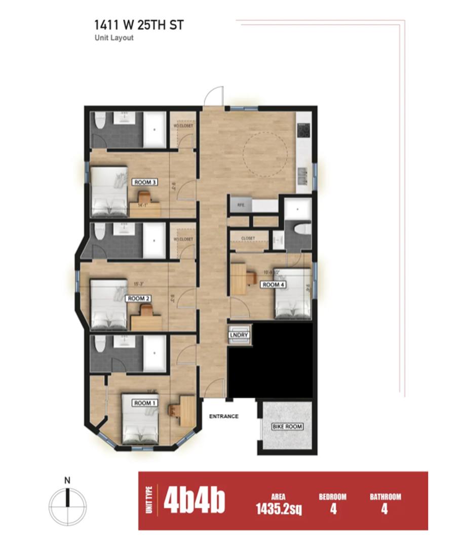 Apartment for rent at 1411 W 25th St, Los Angeles, CA 90007