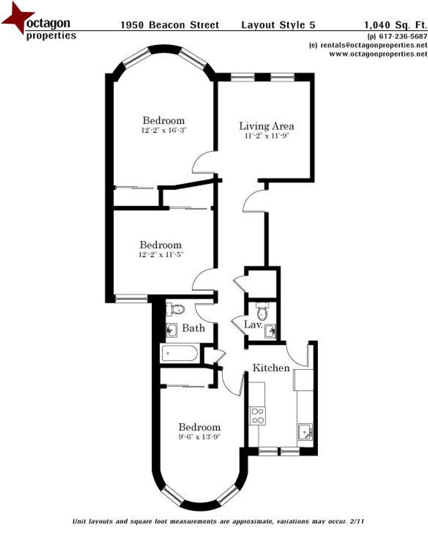 Apartment for rent at 1960 Beacon St #6, Brighton, MA 02135