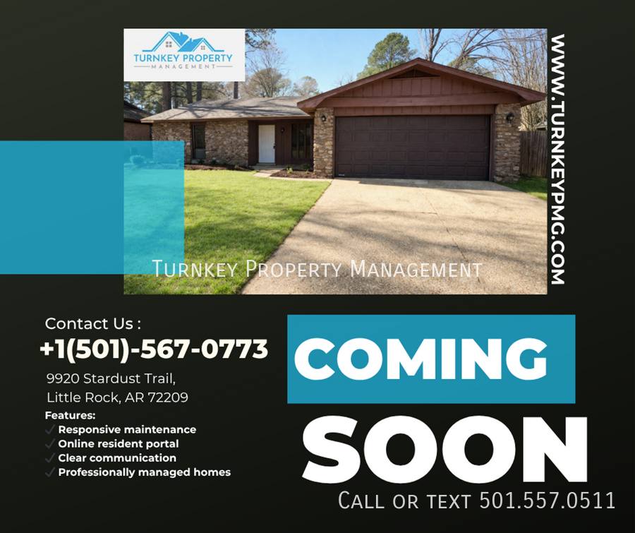 House for rent at 9920 Stardust Trail, Little Rock, AR 72209