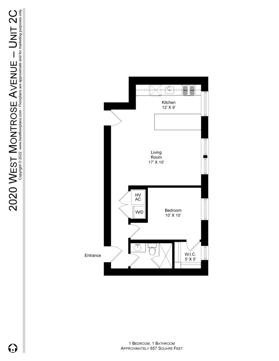 Apartment for rent at 2020 W Montrose #2C, Chicago, IL 60625
