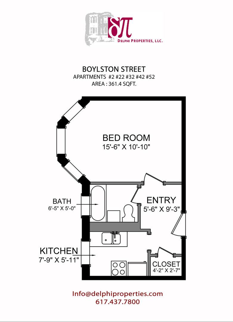 Apartment for rent at 1209 Boylston St, Boston, MA 02215