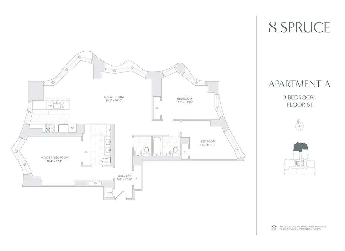 Apartment for rent at 8 Spruce St, New York, NY 10038