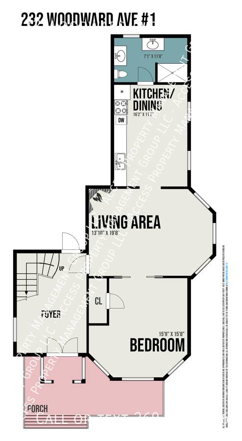 Apartment for rent at 232 Woodward Ave #1, Kalamazoo, MI 49007