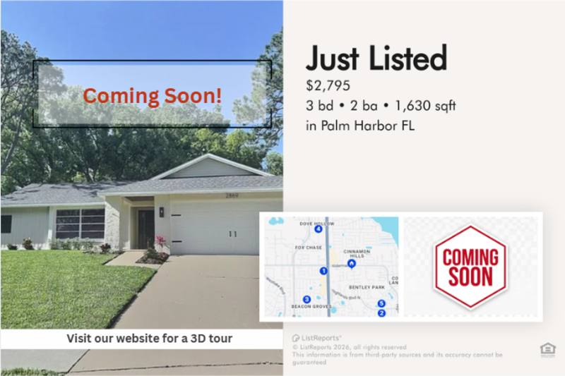 House for rent at 2869 Thistle Court N, Palm Harbor, FL 34684